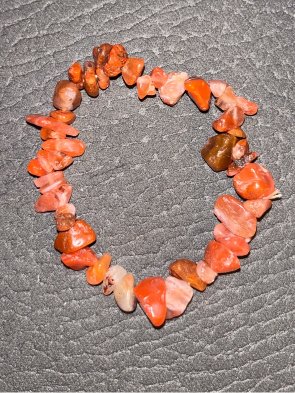 Orange Chip Stone Stretch Bracelet - Women Jewelry